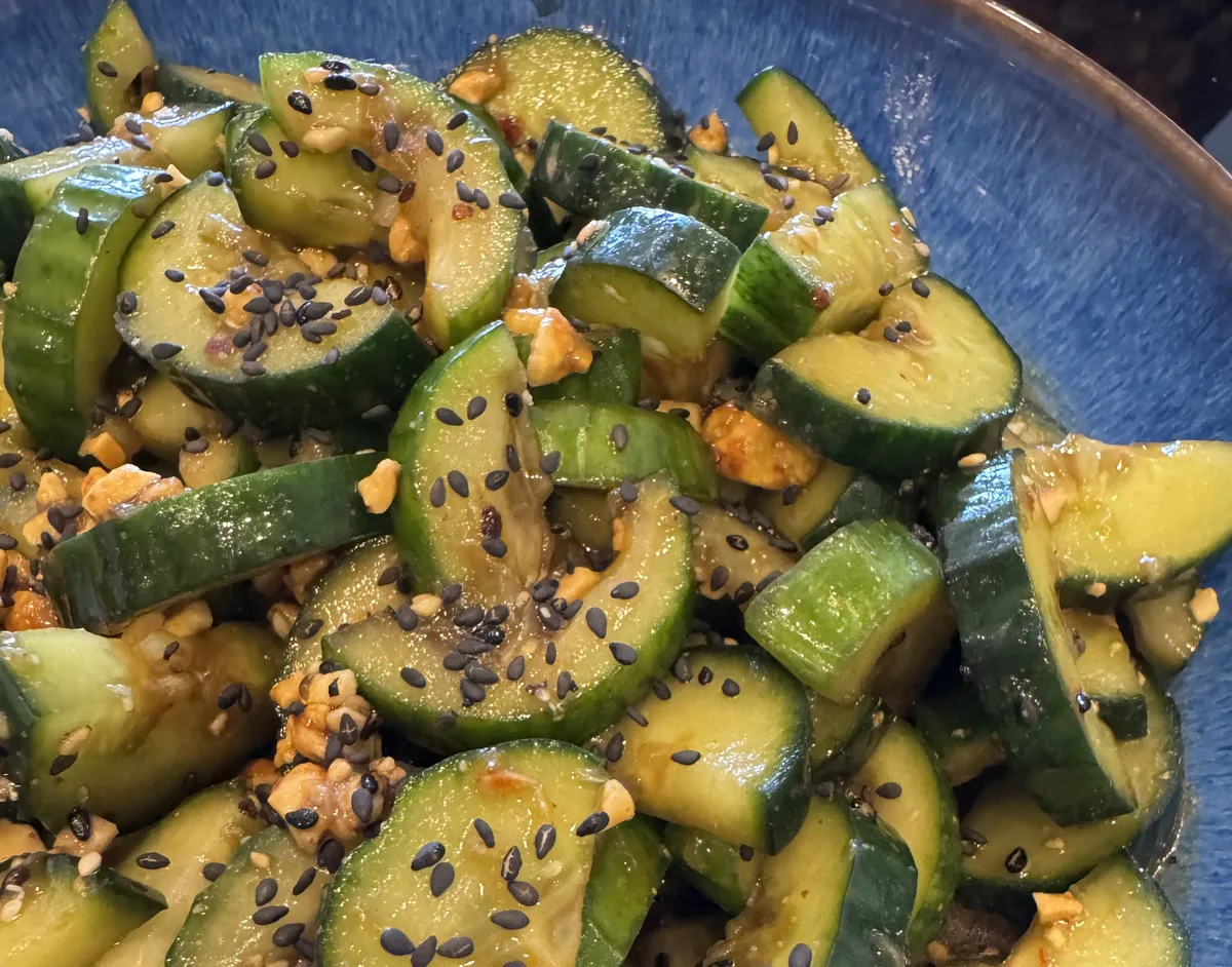 spicy smacked soy cucumber